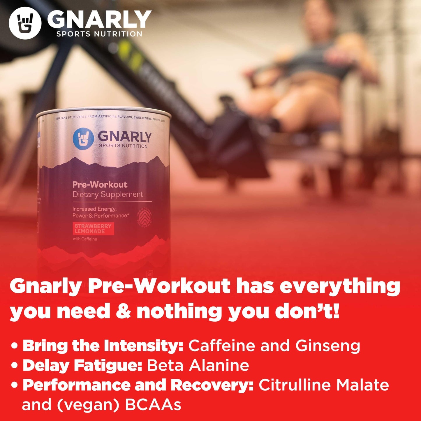 Gnarly Nutrition Natural Pre-Workout Powder 10.58 oz