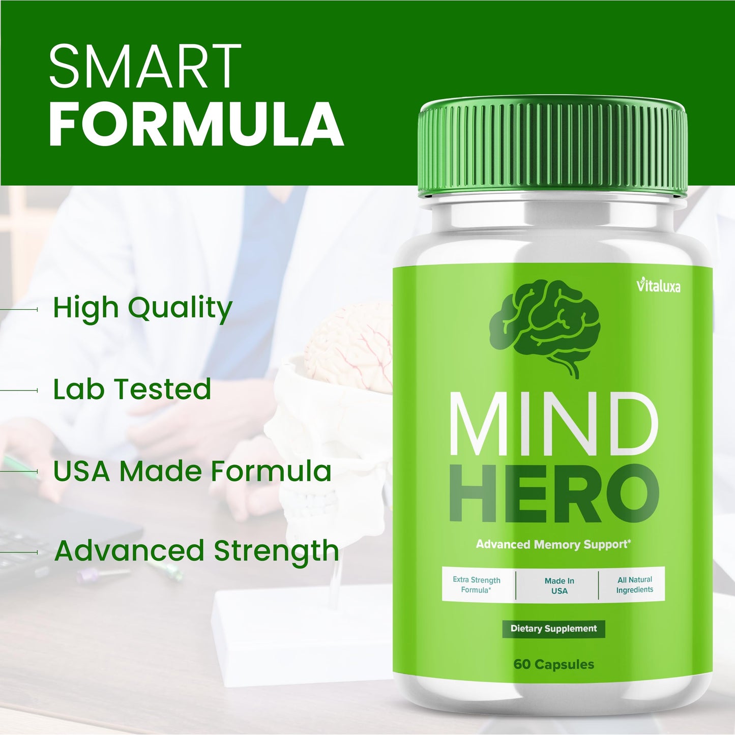 Vitaluxa Mind Hero Capsules 120 Capsules