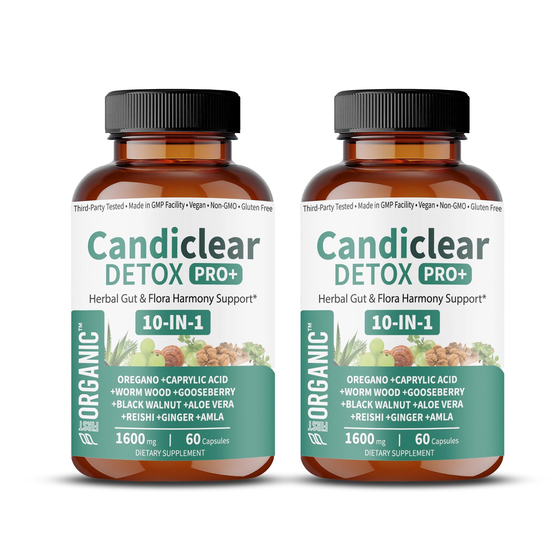 FIRSTORGANIC Candiclear Detox Pro+ Capsules 120 Count