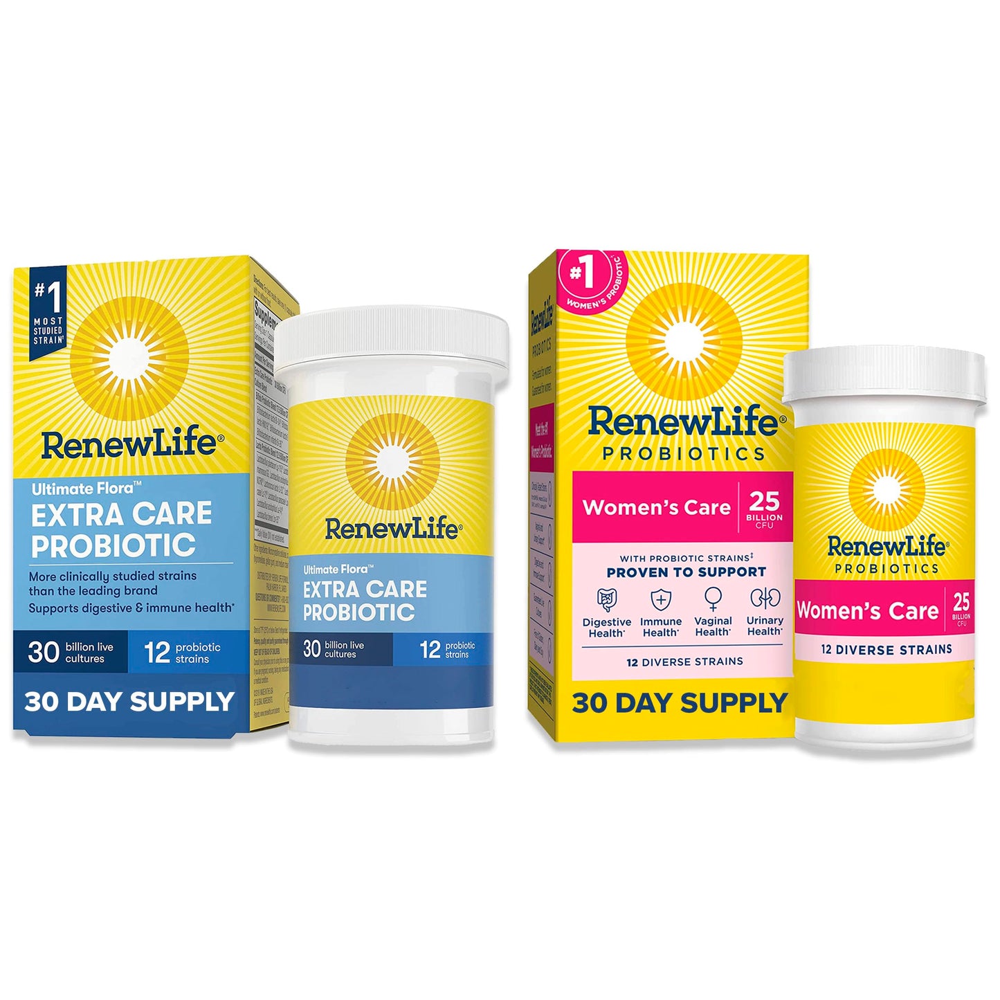 Renew Life Probiotic for Men & Women Bundle Capsules, 180 Count