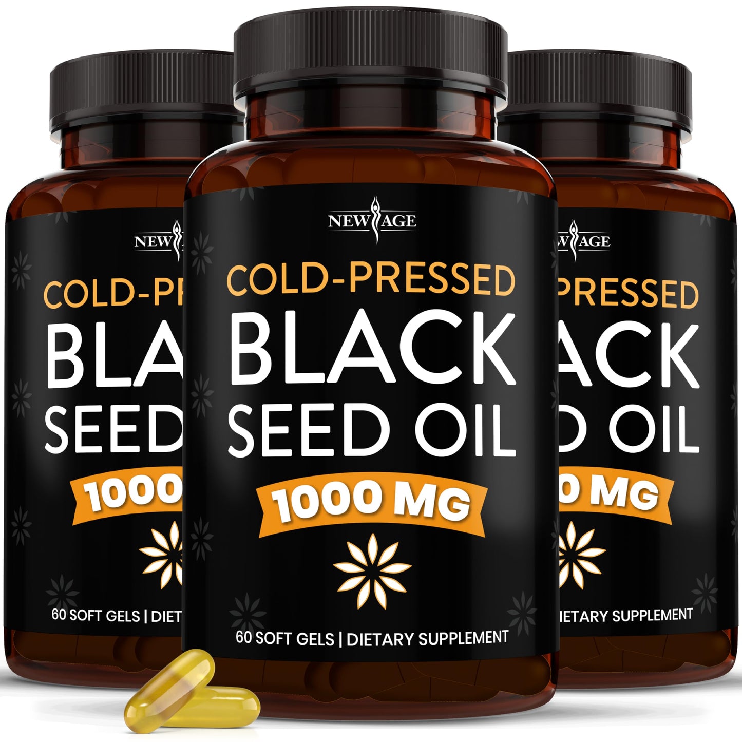 NEW AGE Black Seed Oil Softgel Capsules 180 Softgels