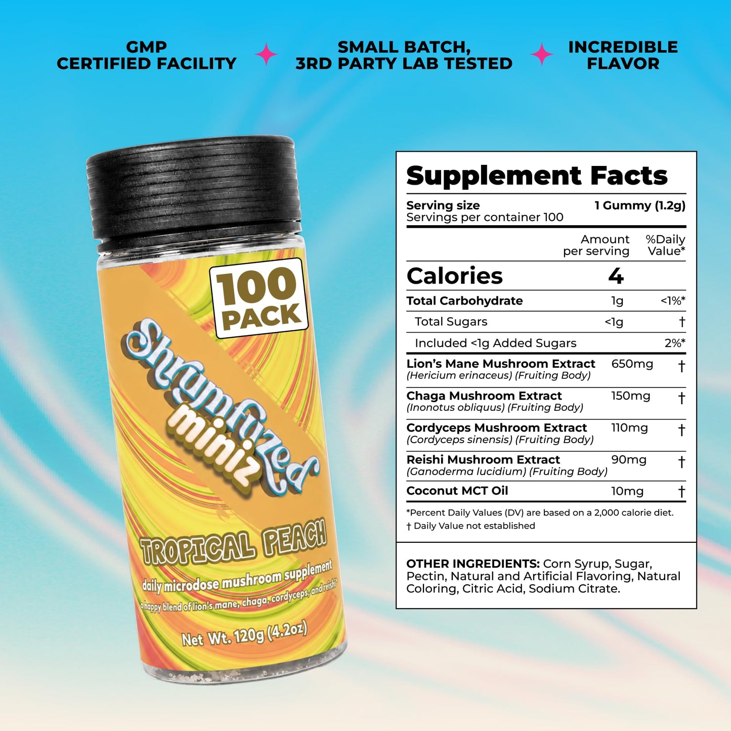 Shrumfuzed Miniz Mushroom Gummies Gummy 100 Count