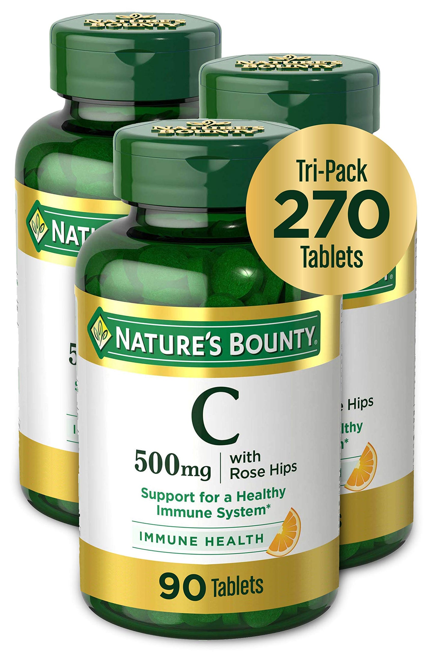 Nature's Bounty Vitamin C Supplement with Rose Hips Tablets 270