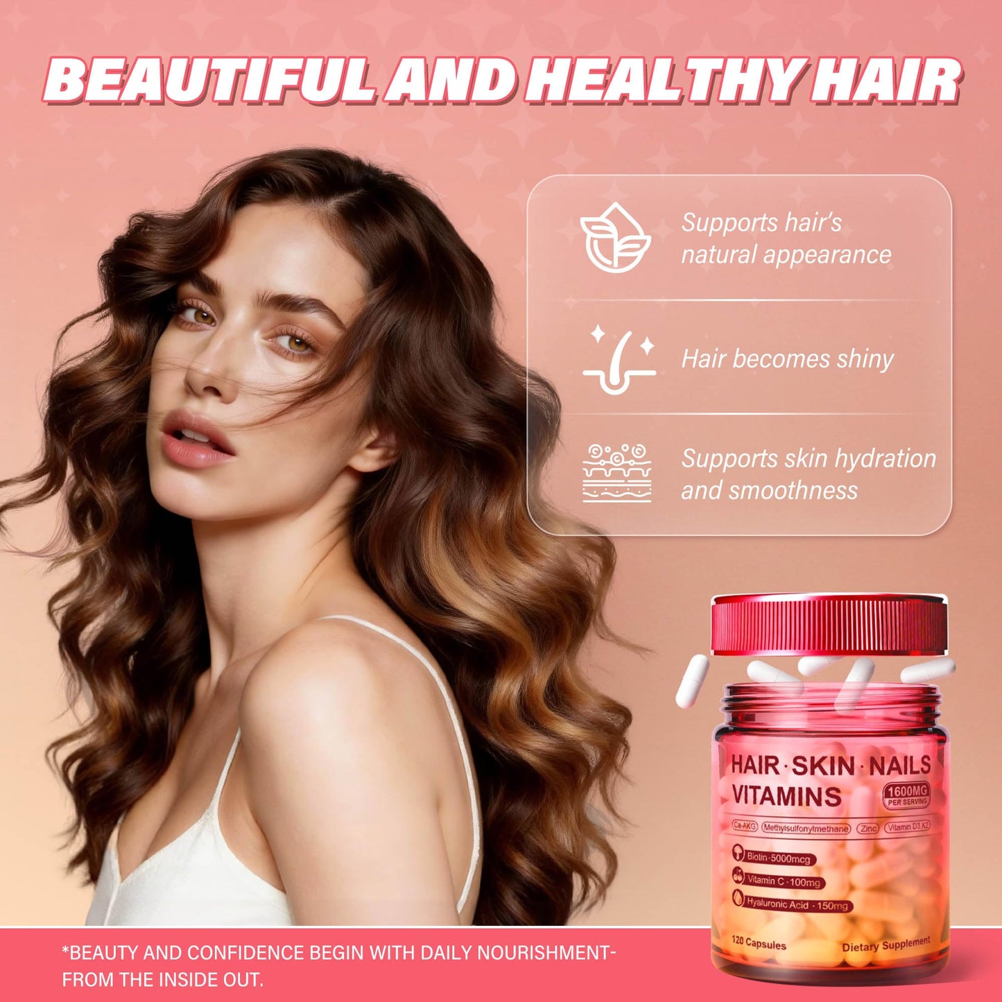 Kereeao Hair Skin and Nails Vitamins Capsule 120 Capsules