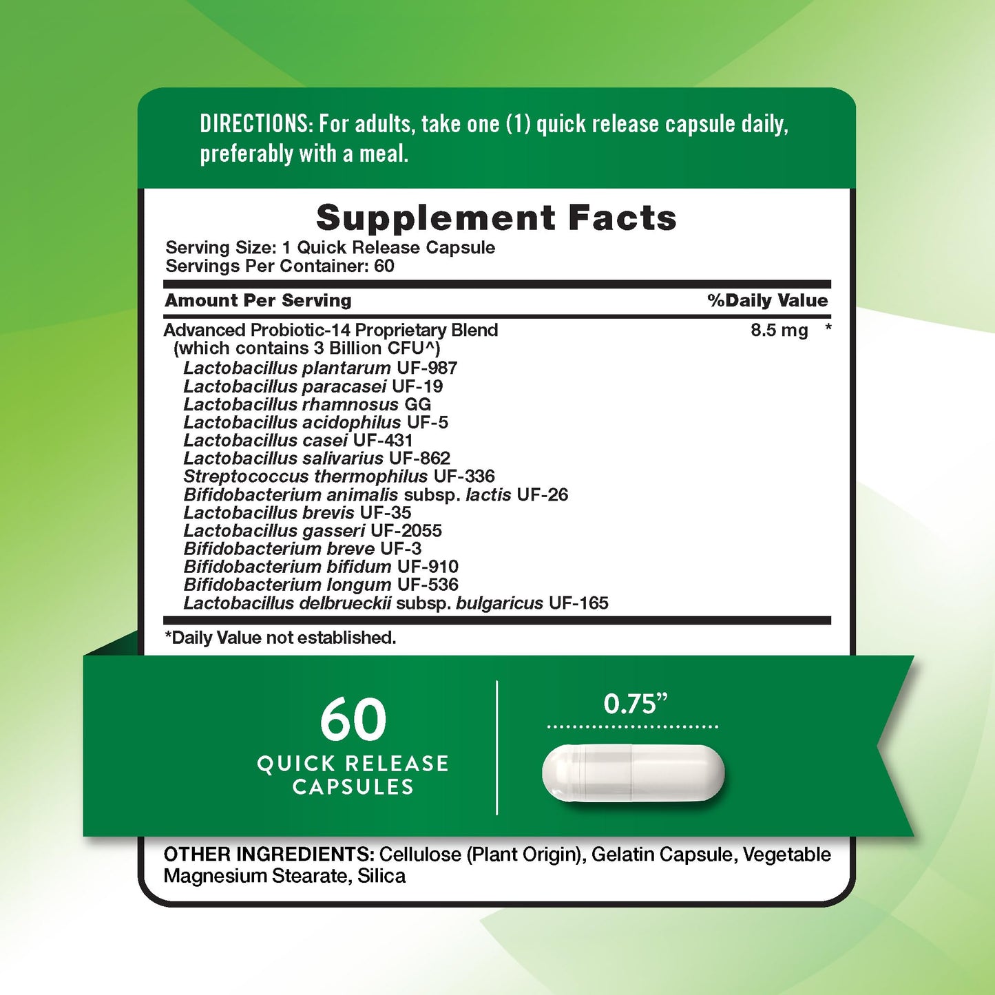 Nature's Truth Probiotics Capsules 60 Count