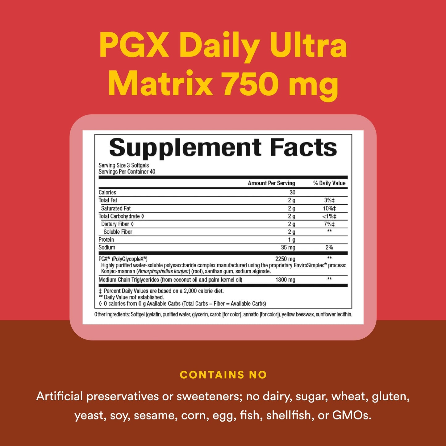 Natural Factors PGX Daily Ultra Matrix Weight Management Support with MCT Oil Softgel, 120 count