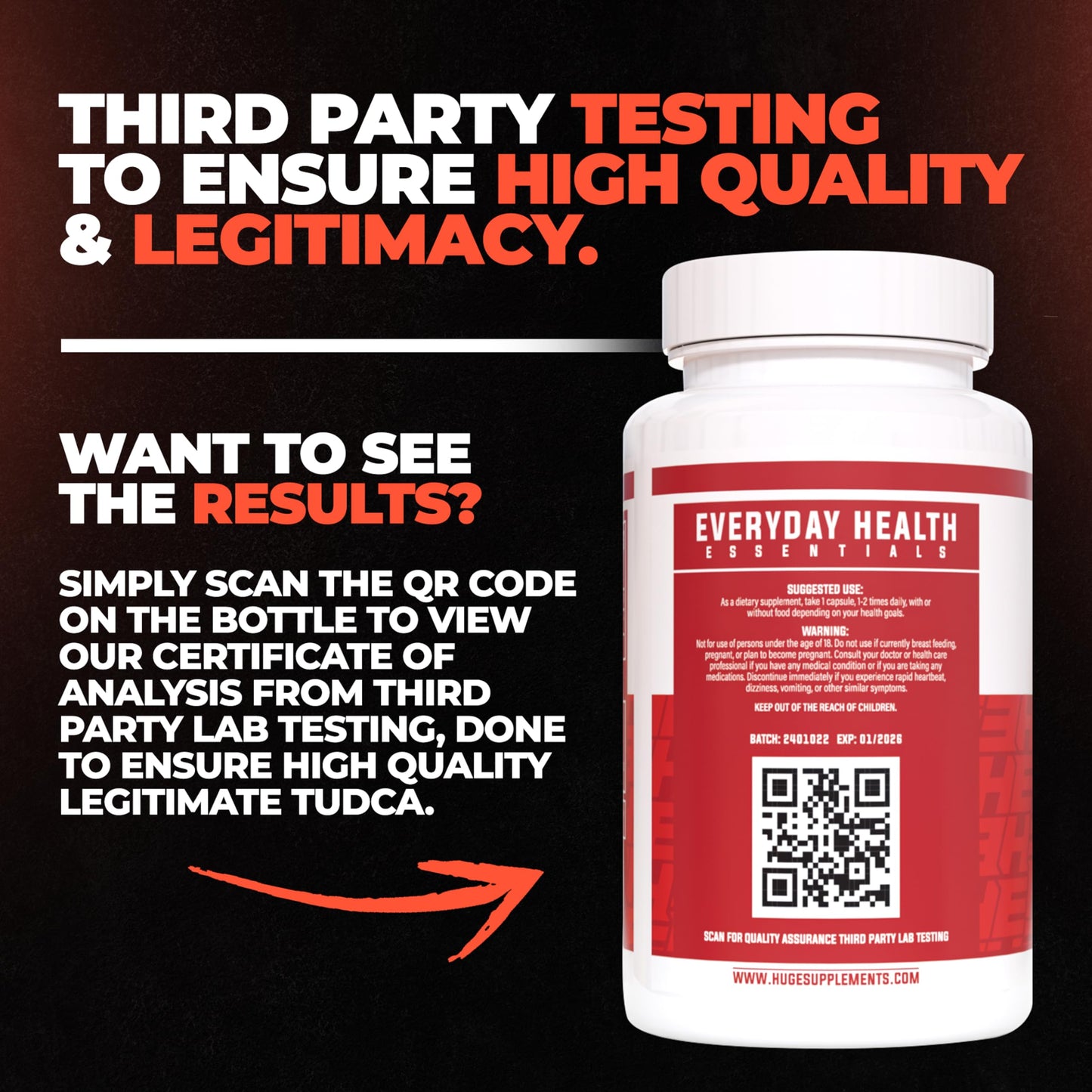 Huge Supplements TUDCA 300mg Capsules 60 Count