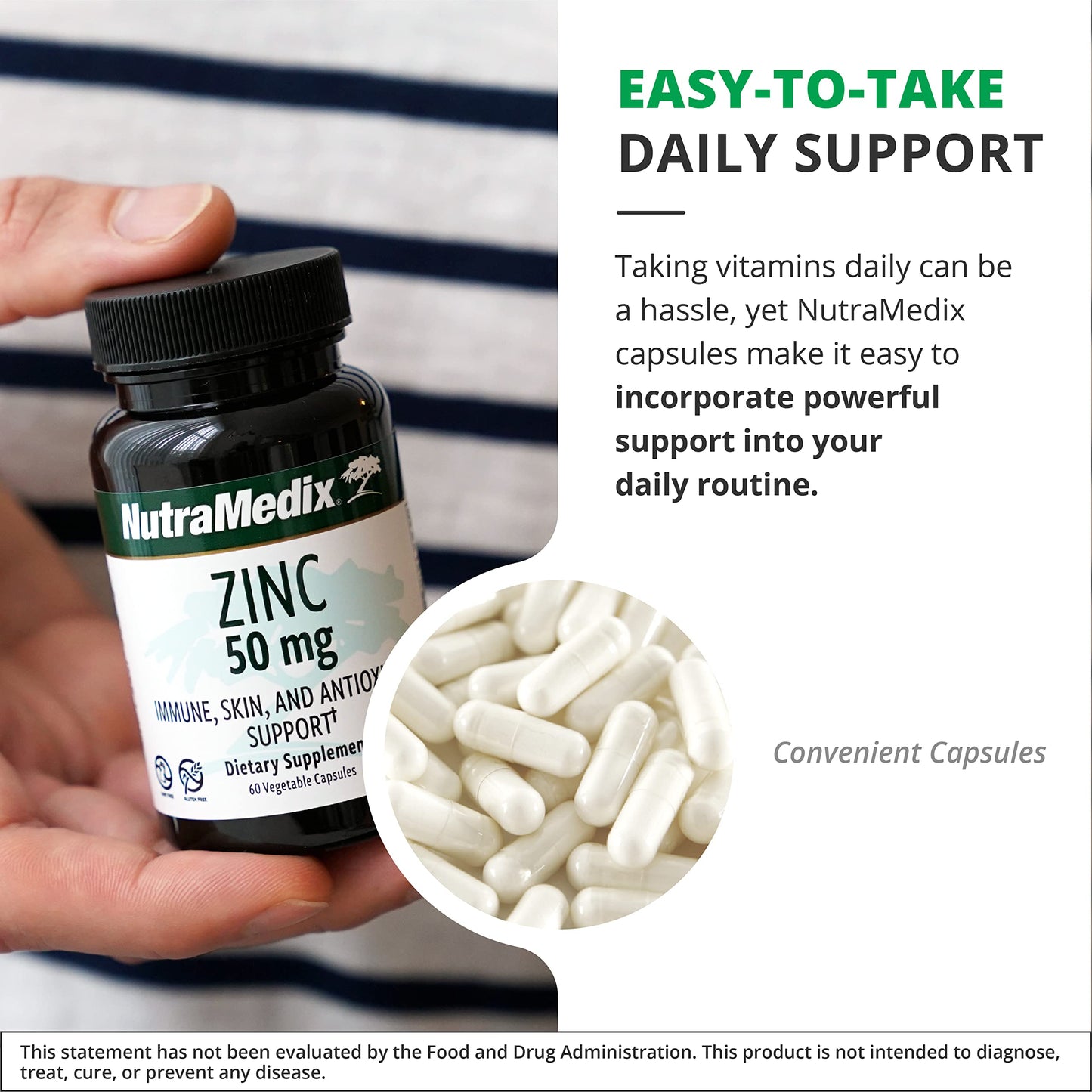 NutraMedix Zinc 50mg Capsules 60 Count