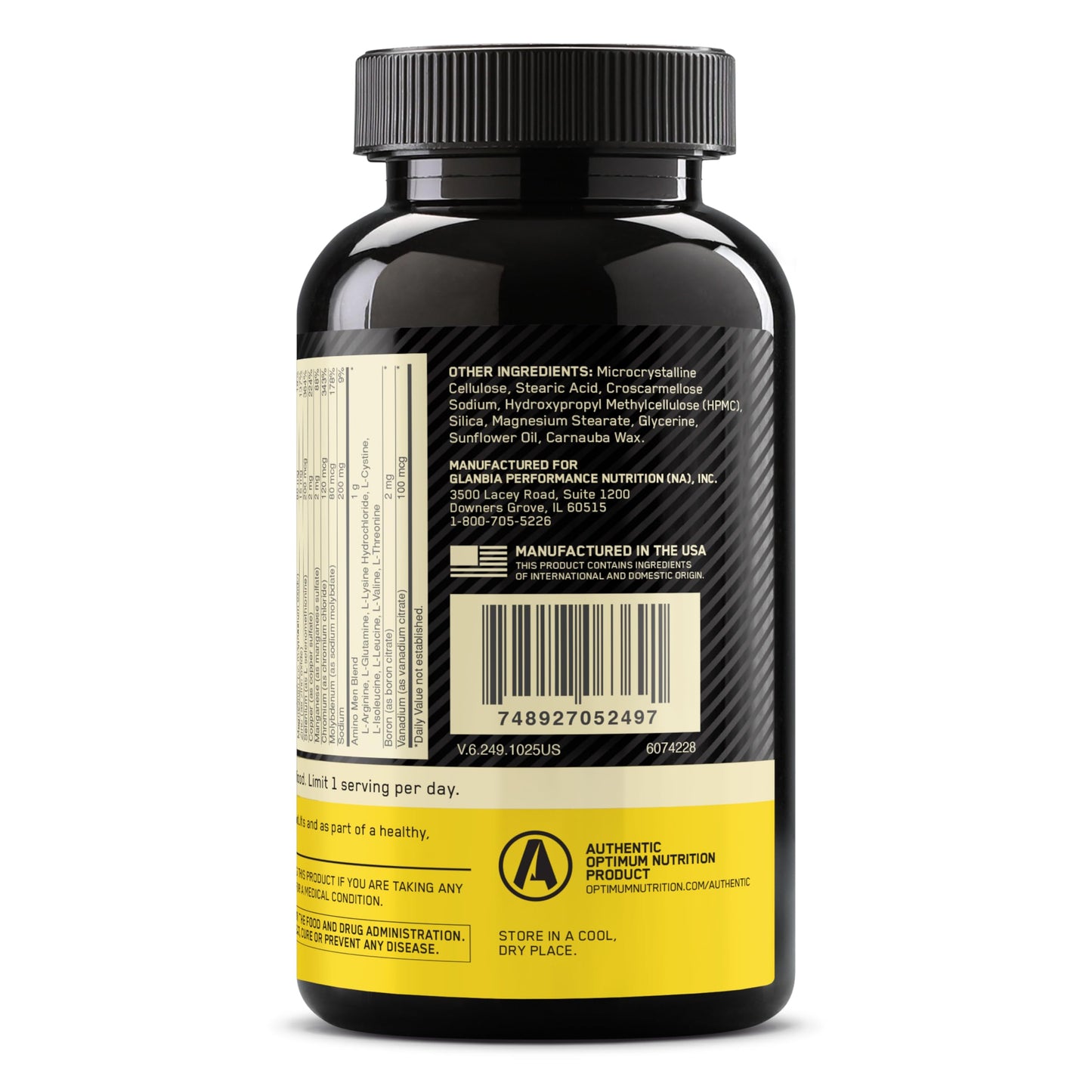Optimum Nutrition Opti-Men Daily Multivitamin for Men Tablet 240 Count
