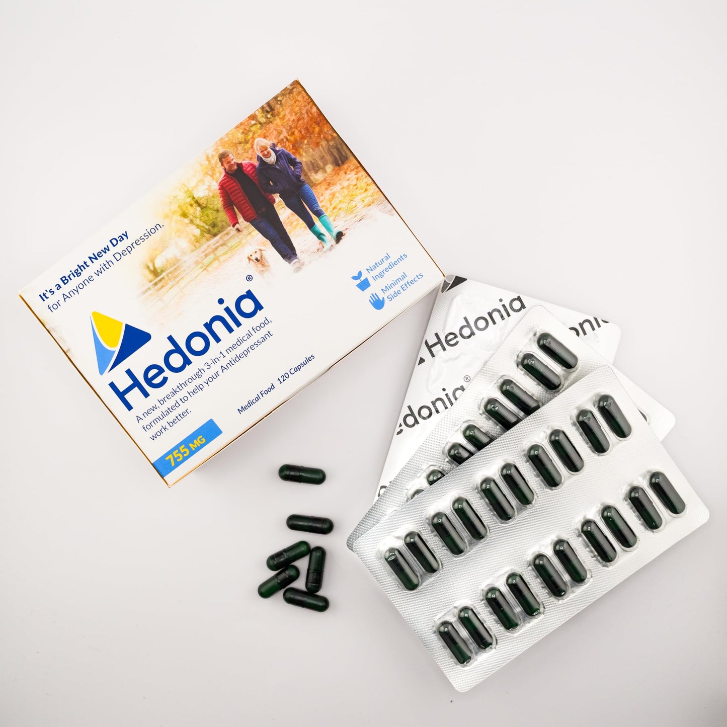 Hedonia 3-in-1 Medical Food for People with Depression Capsules, 120