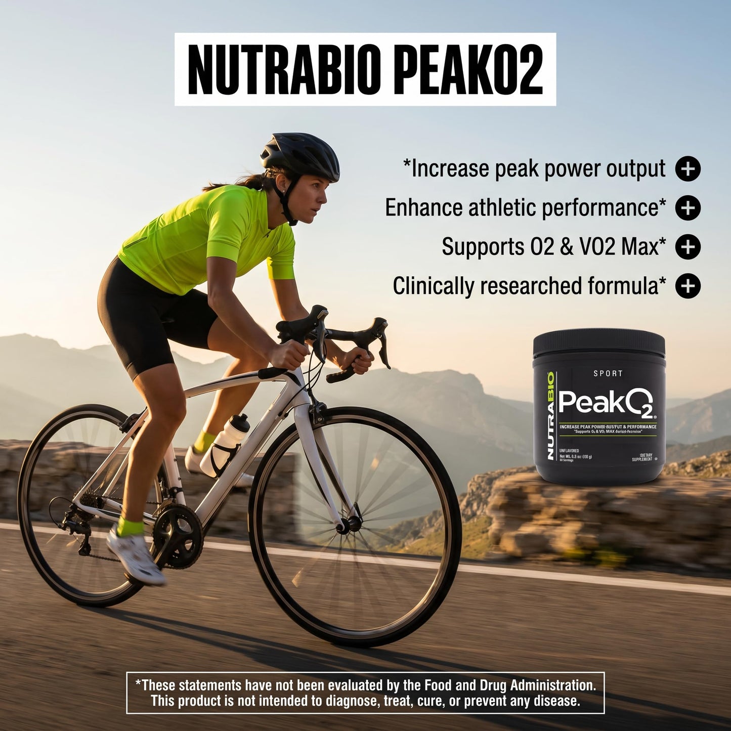 NutraBio Peak O2 Powder 4.2 oz