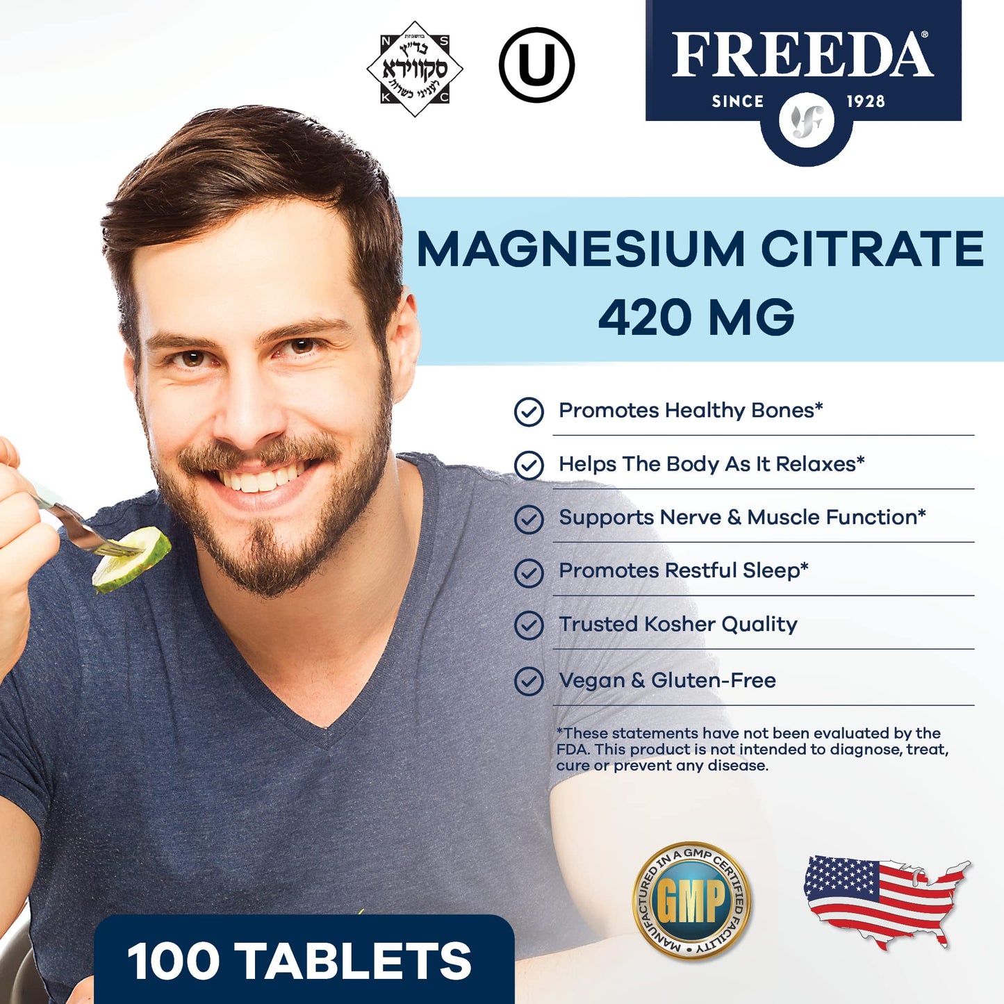 FREEDA Magnesium Citrate Tablet 250 Count