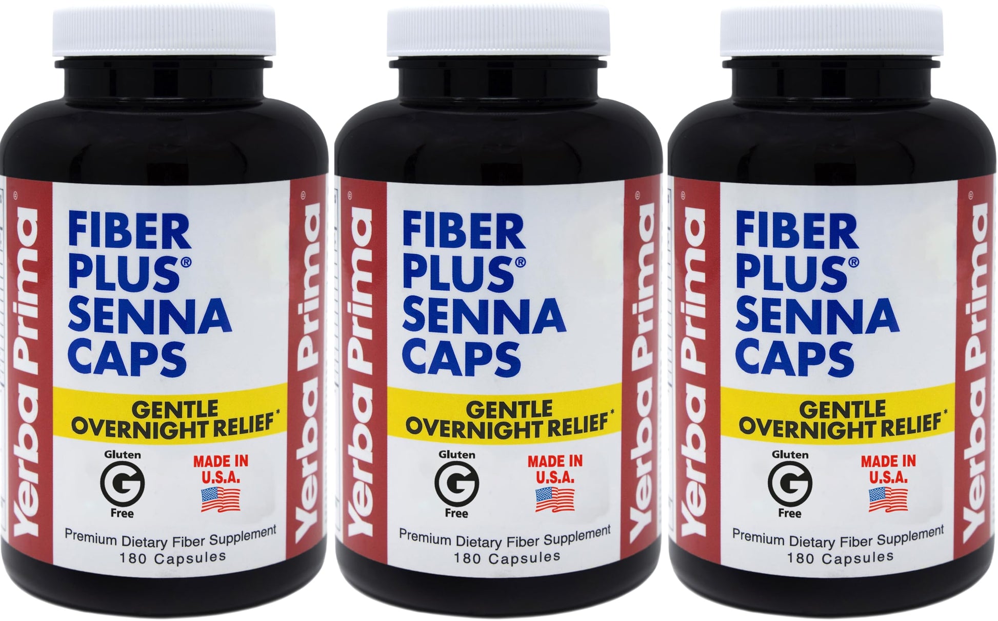 Yerba Prima Fiber Plus Senna Capsules, 540 Capsules