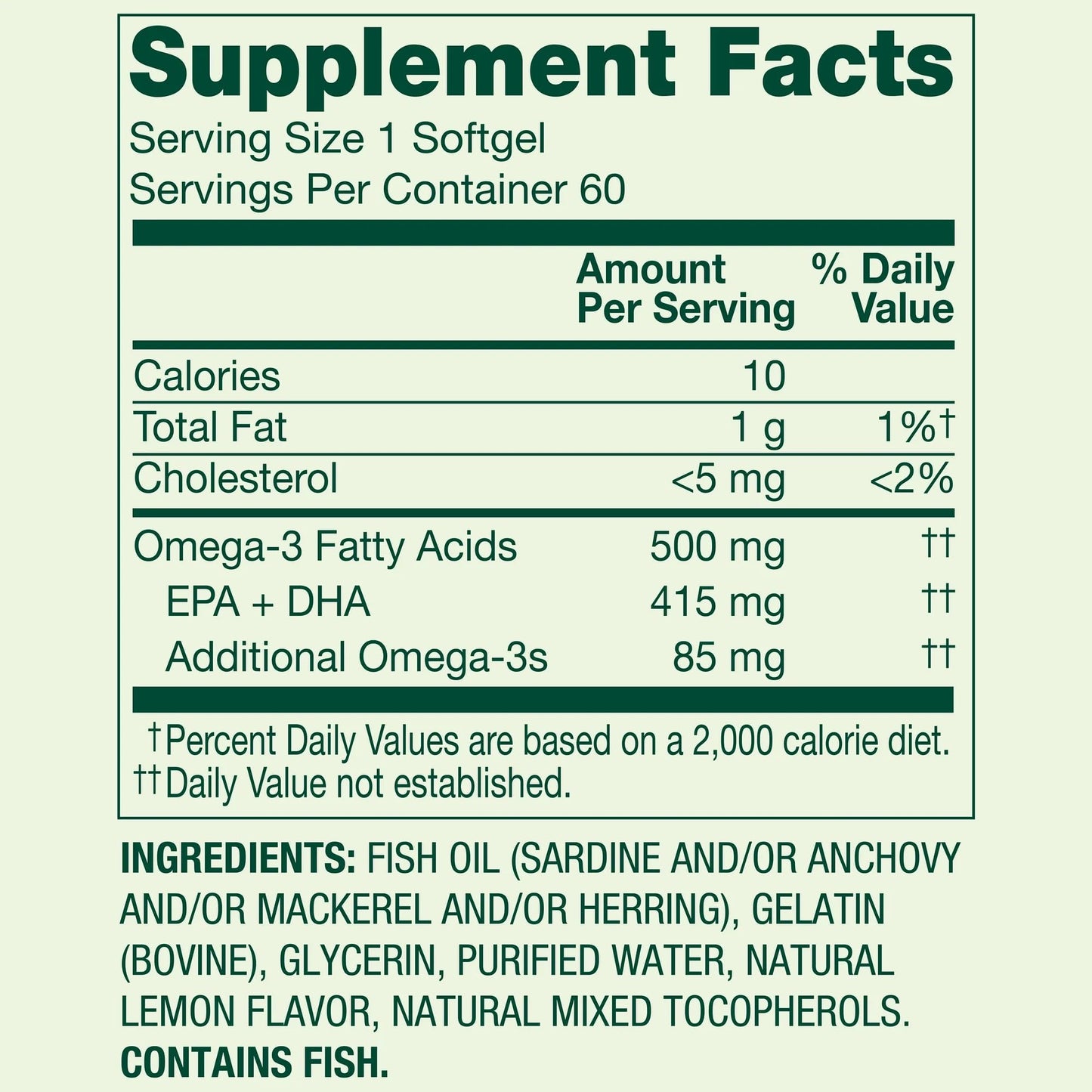 SUREFECT Omega-3 Fish Oil Dietary Supplement 60 Softgels