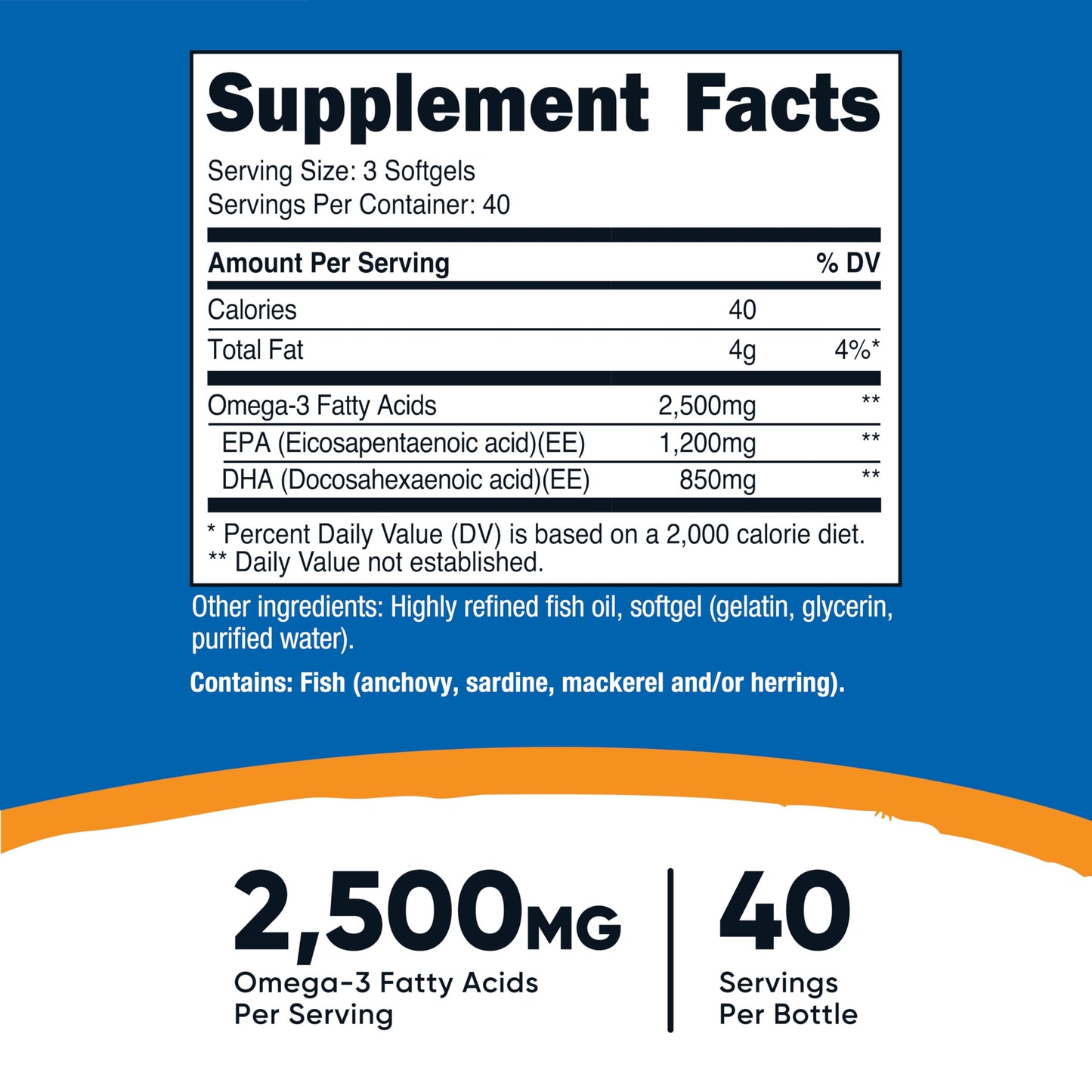 Nutricost Omega 3 Fish Oil Softgels 120