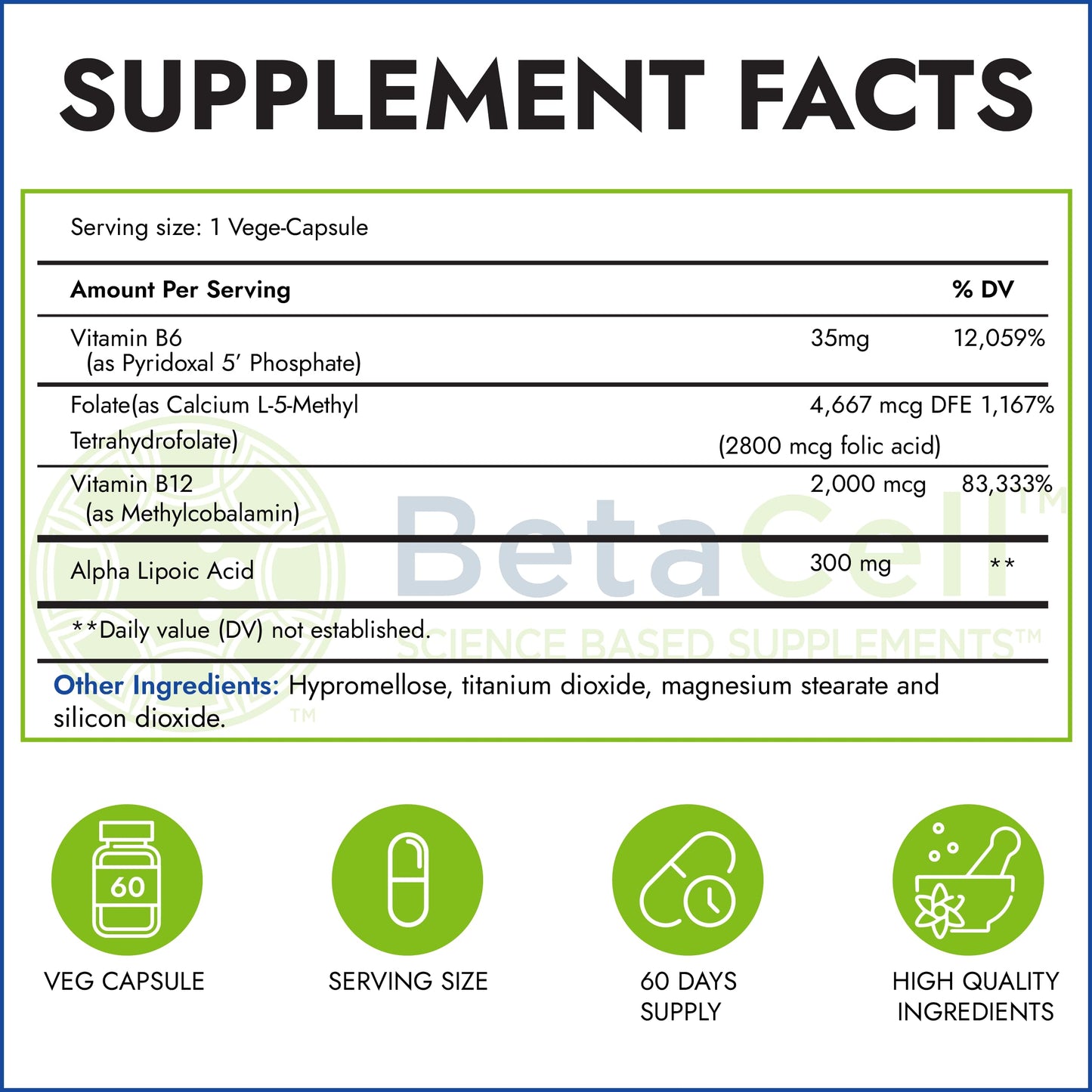 BETACELL Neurofix Nerve Support Formula Capsules, 60 Count