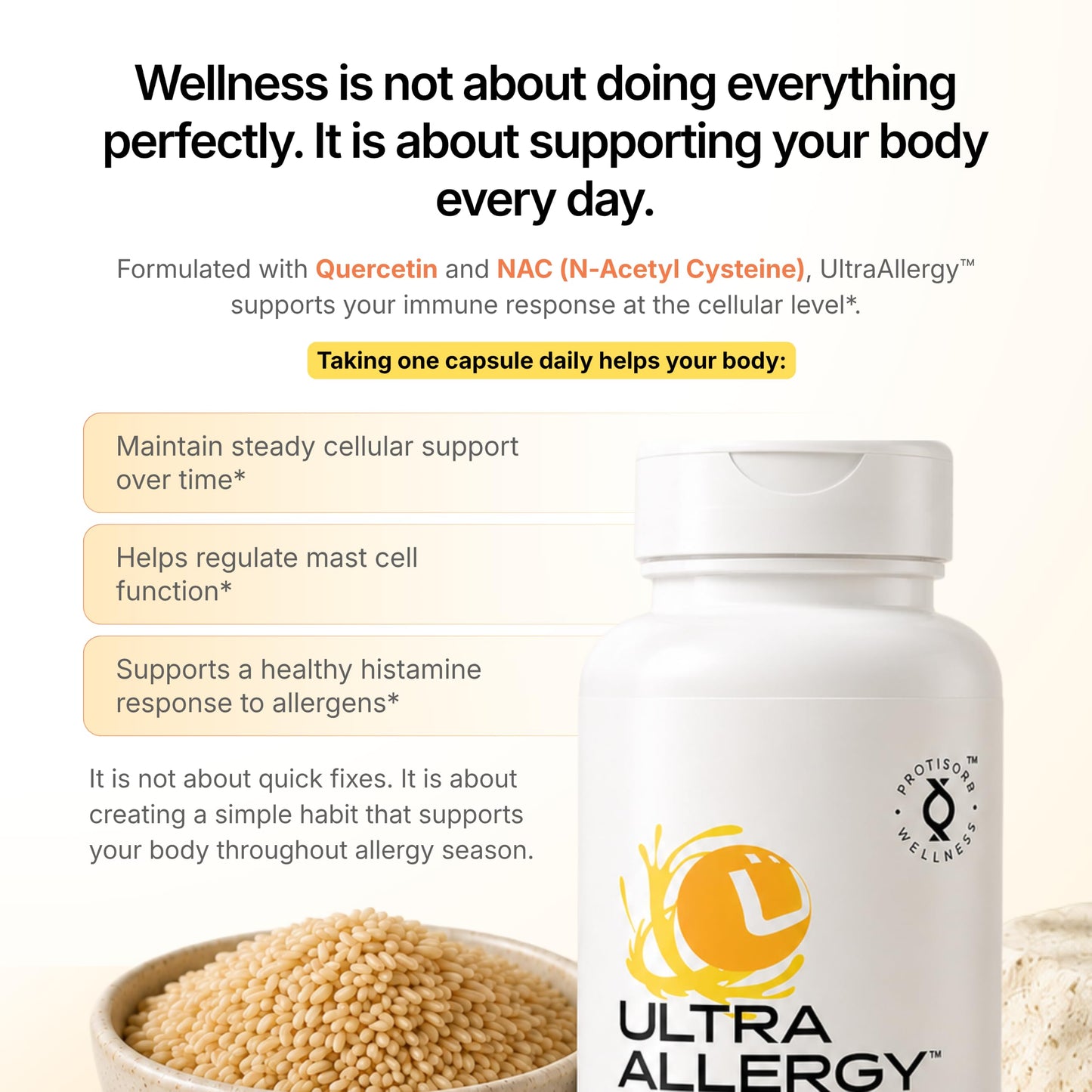 UltraCur UltraAllergy Quercetin with NAC Supplement Capsules 60