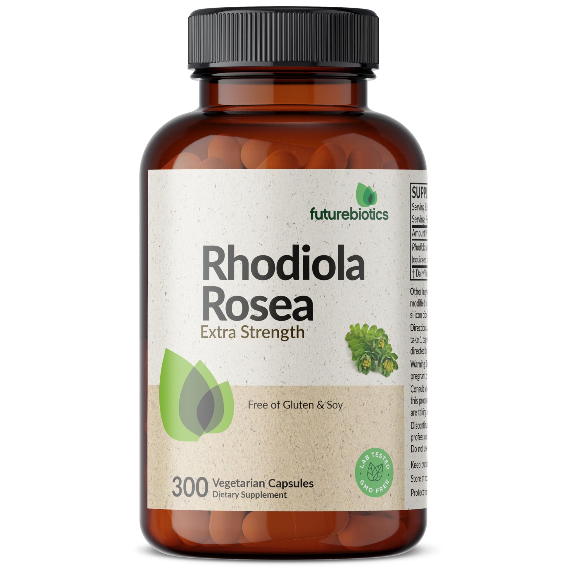 Futurebiotics Rhodiola Rosea Powder Adaptogenic Herb Capsules, 300 Count