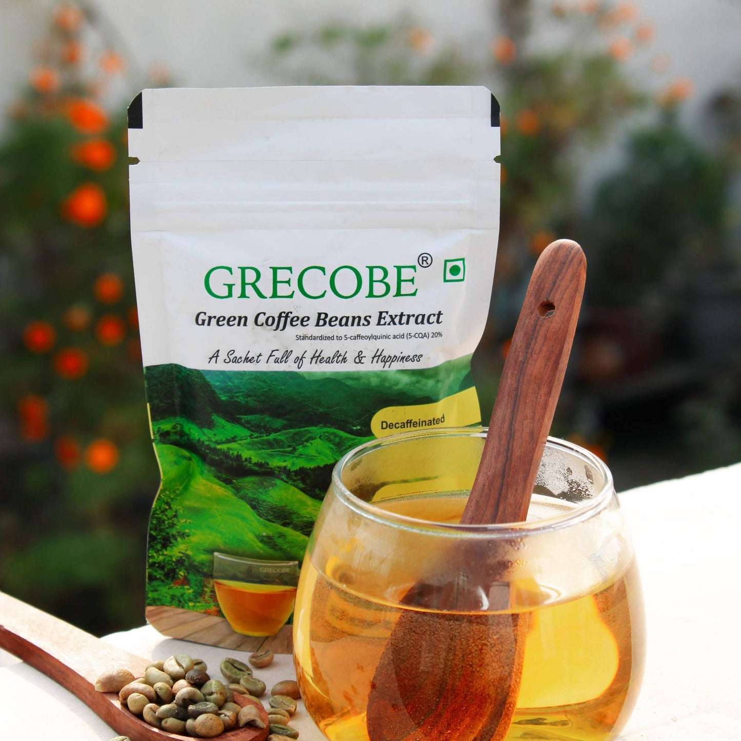 GRECOBE 100% Pure Green Coffee Bean Extract Powder, 1.76 Ounce