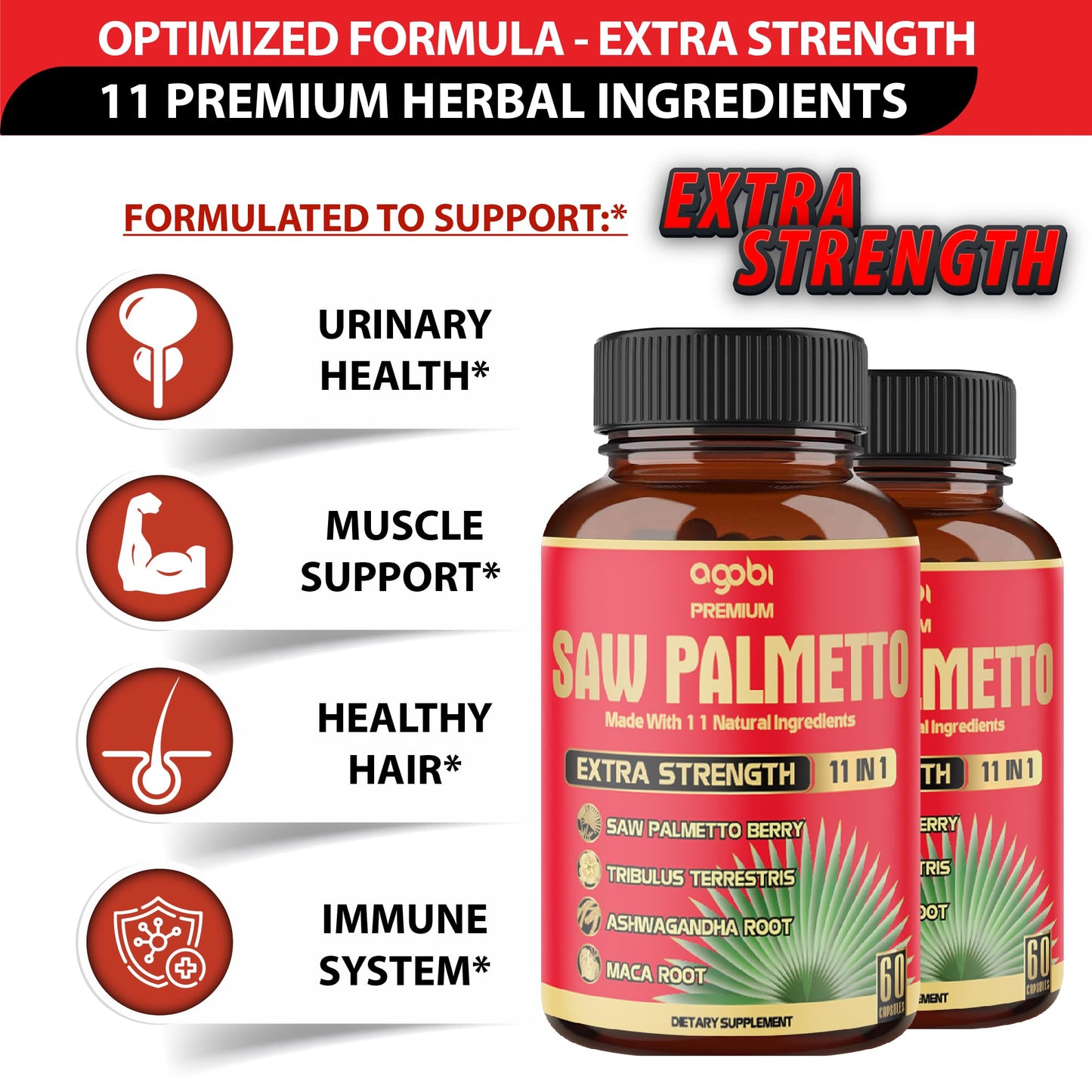 Agobi Saw Palmetto 5300 mg 120 Capsules