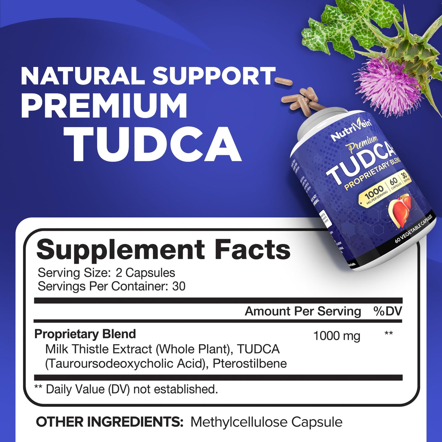 Nutrivein TUDCA & Vitamin C Capsules Bundle, High-Absorption TUDCA+ & Liposomal Vitamin C, 240 Capsules