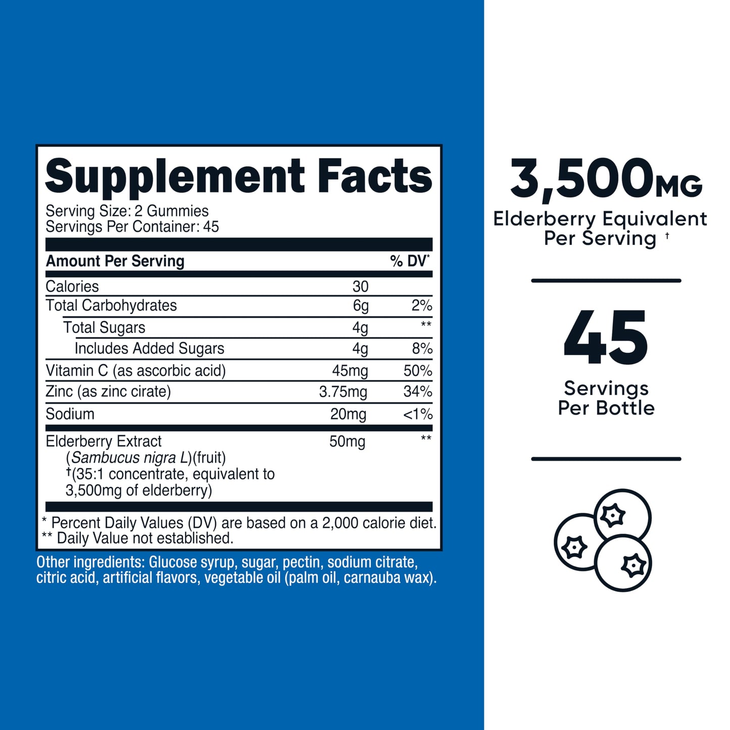 Nutricost Elderberry Extract Gummies 90 Gummies