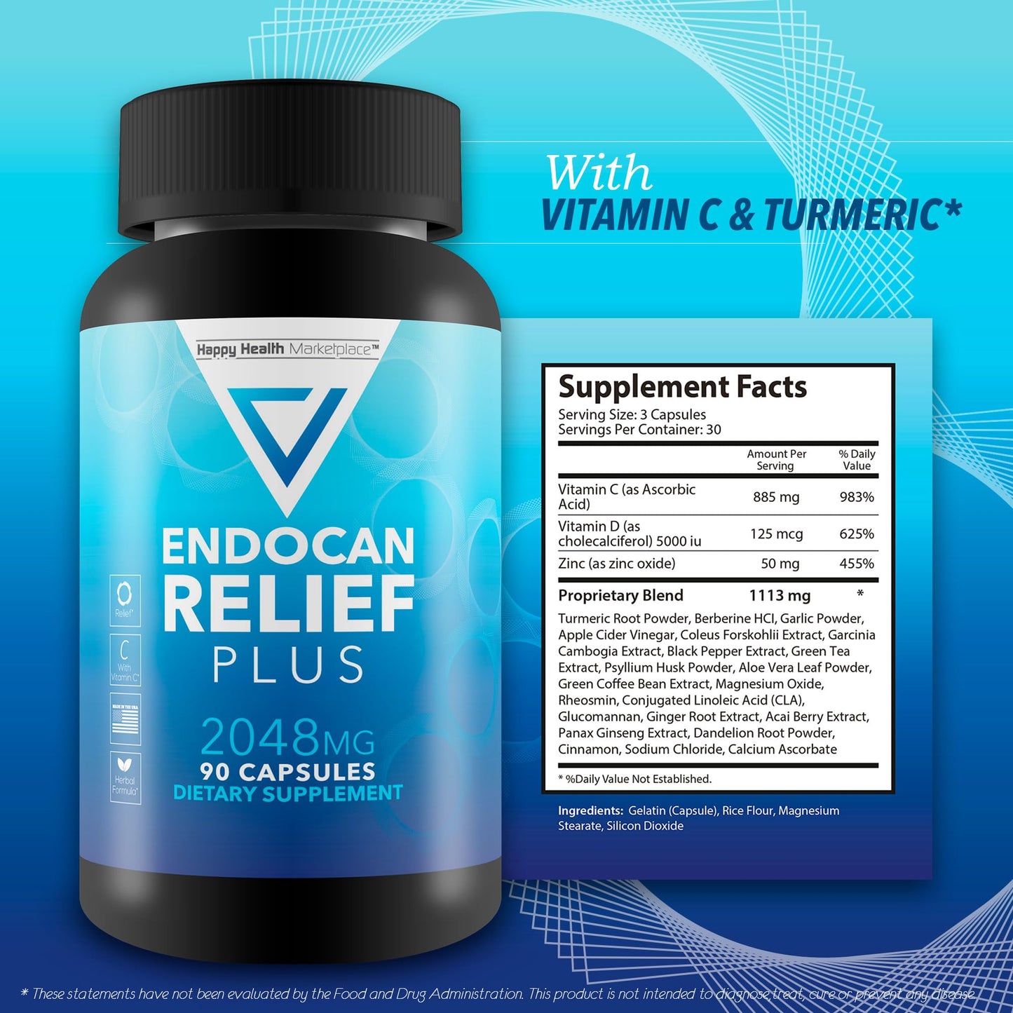 Happy Health Marketplace Endocan Relief Plus Capsules, 90