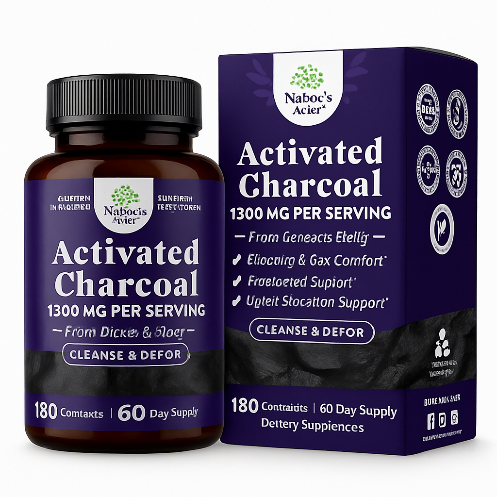 Nature's Craft Activated Charcoal Capsules 180 Count