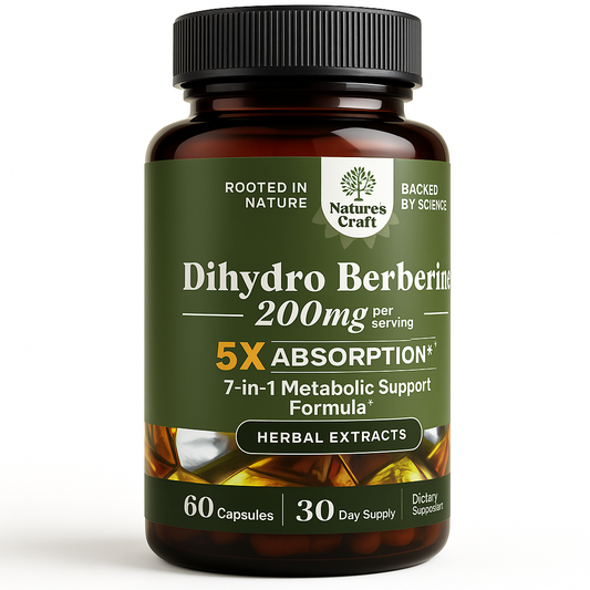 Nature's Craft 7-in-1 GlucoVantage Dihydroberberine Capsules, 60 Count
