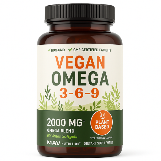 MAV Nutrition Vegan Omega 3-6-9 Softgels, 60 Count