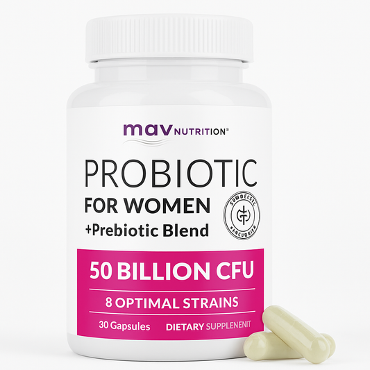 MAV Nutrition Probiotics for Women, 50 Billion CFU Capsule, 30 Count