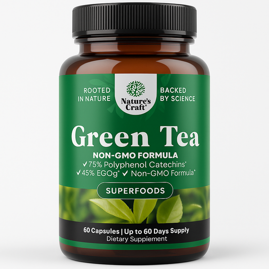 Nature's Craft Green Tea Extract Capsules 60 Count