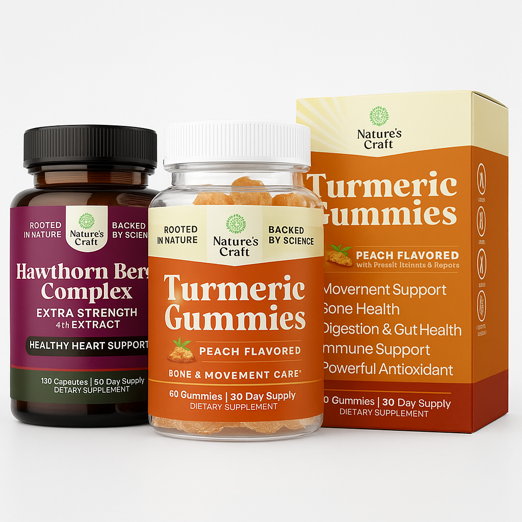 Nature's Craft Hawthorn Berry Capsules Bundle - 2 Pack