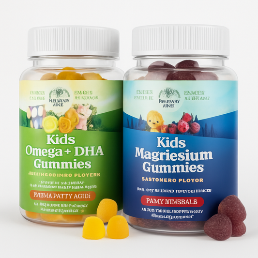 Natures Craft Omega DHA Gummies for Kids & Magnesium Gummies 2-Pack