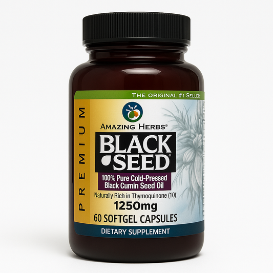 Amazing Herbs Black Seed Oil Capsules - 120 Count