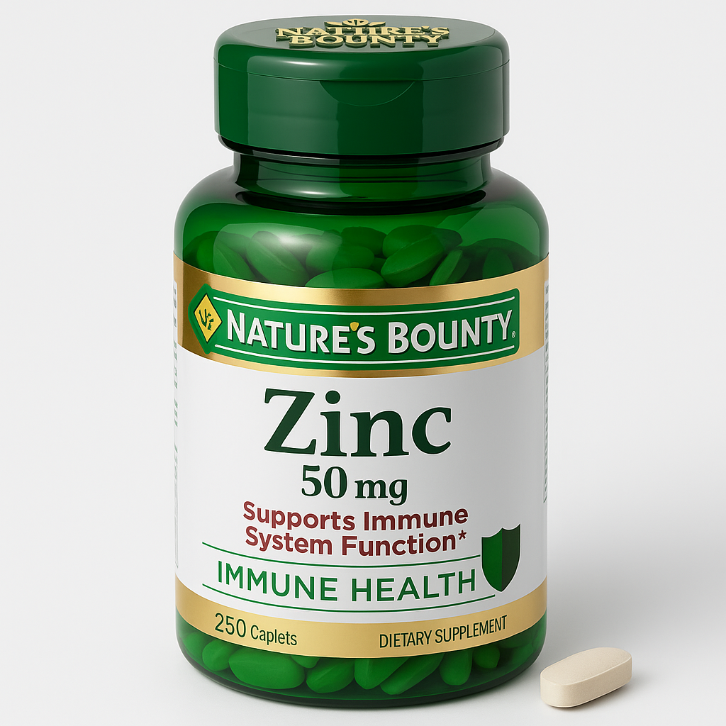 Nature's Bounty Zinc 50mg Caplets, 250 Ct