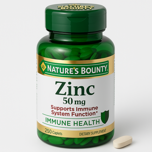 Nature's Bounty Zinc 50mg Caplets, 250 Ct