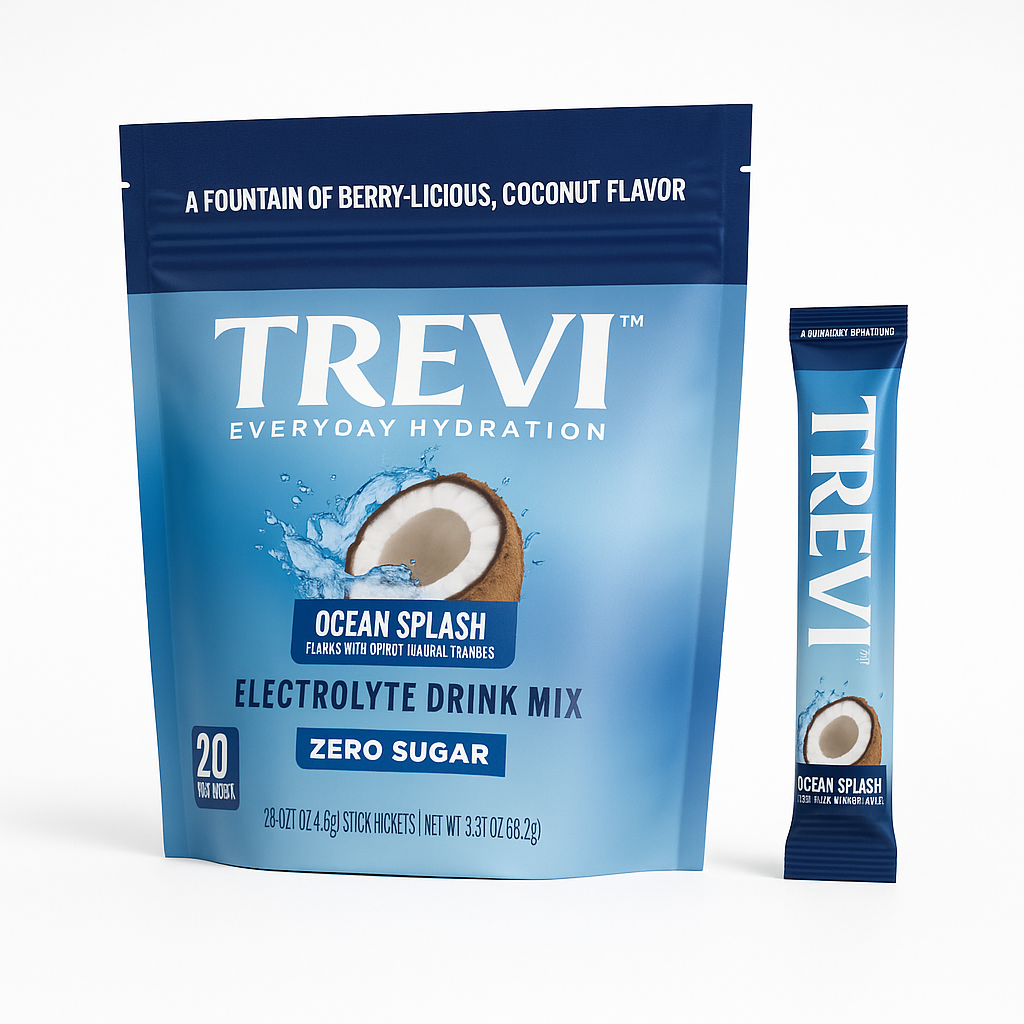 TREVI Electrolytes Powder Packets Ocean Splash 20 Pack
