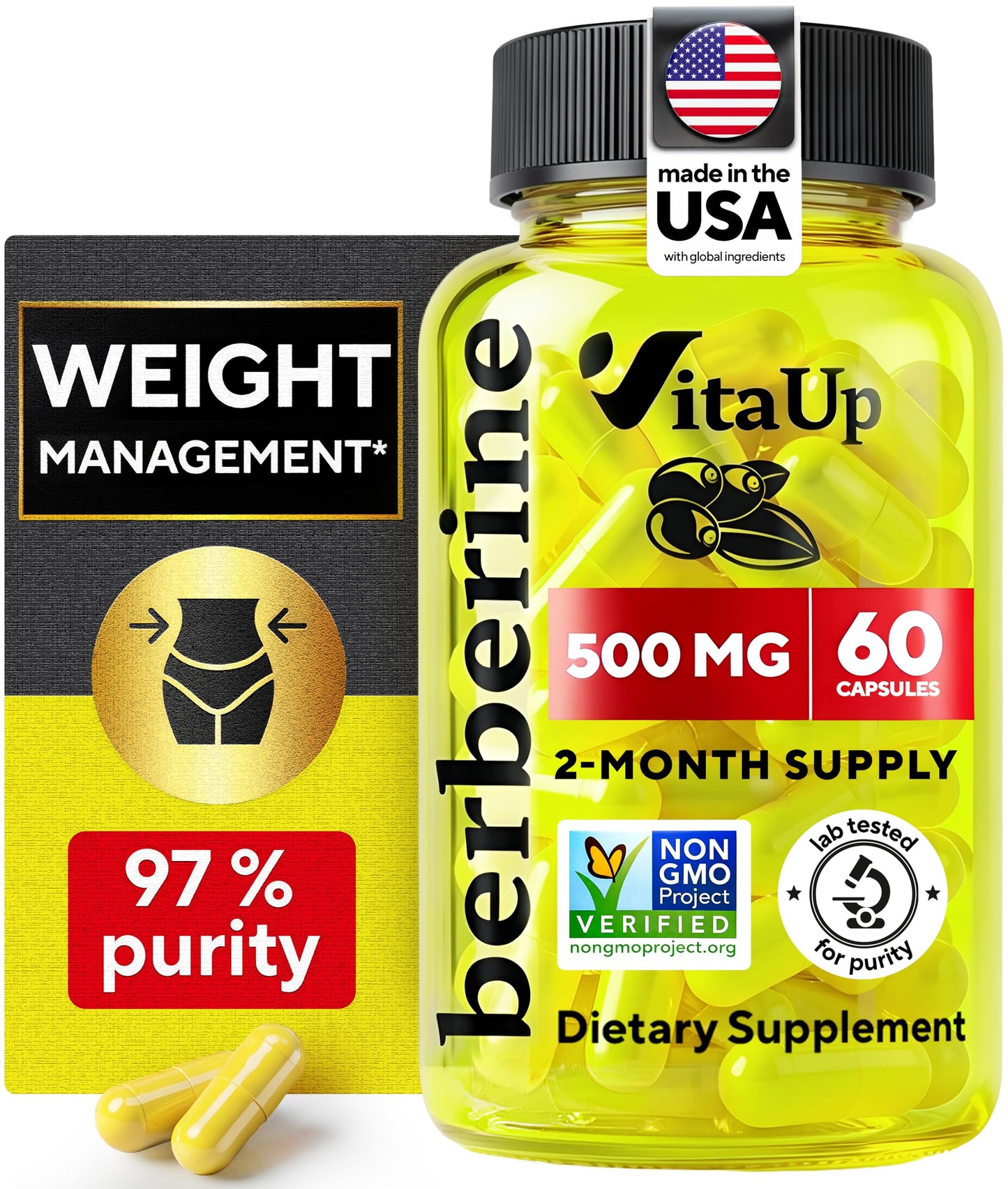 VitaUp Berberine Supplement 500mg Capsule 60 Capsules