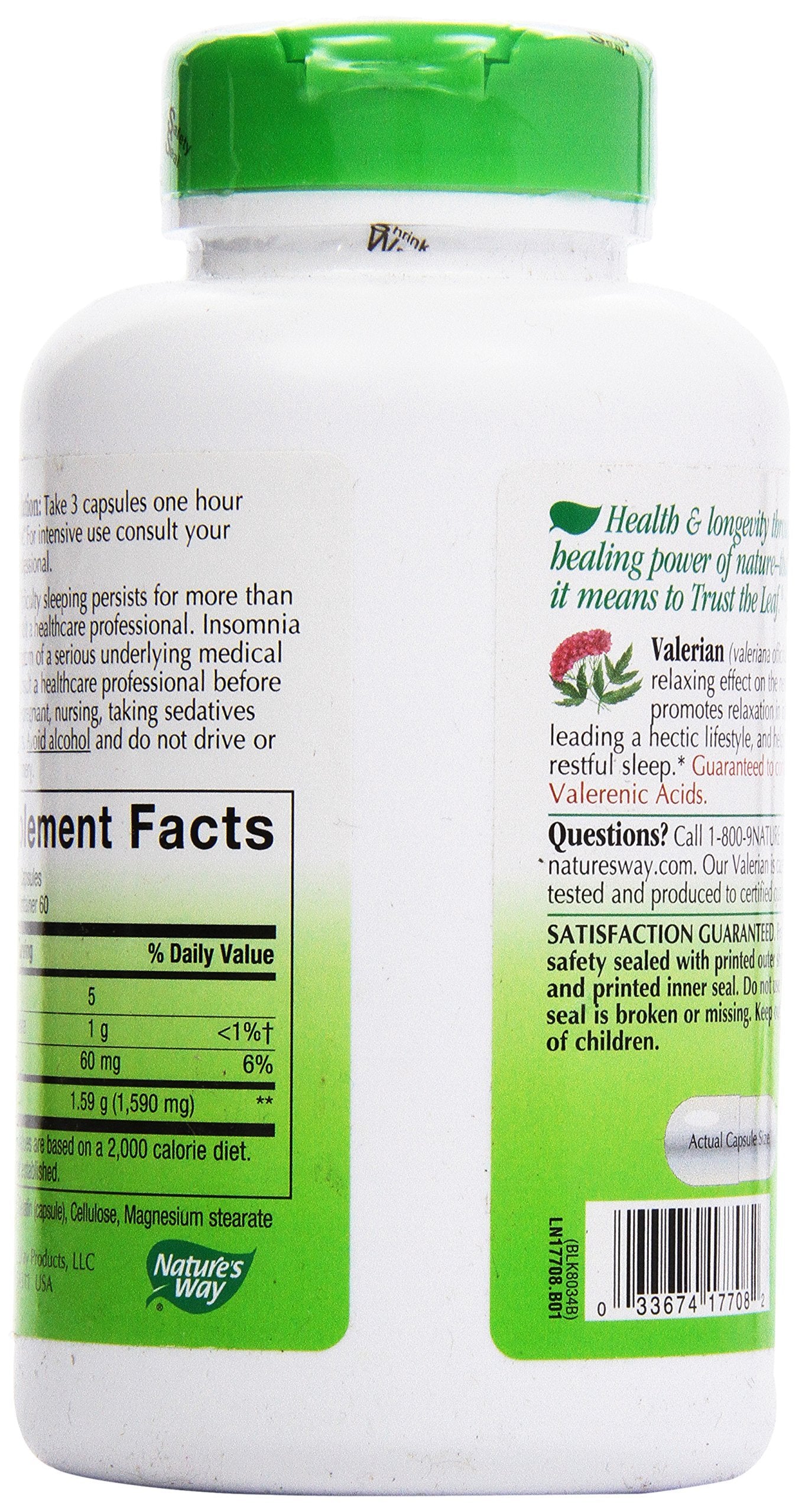 Nature's Way Valerian Root Capsules 180 Count