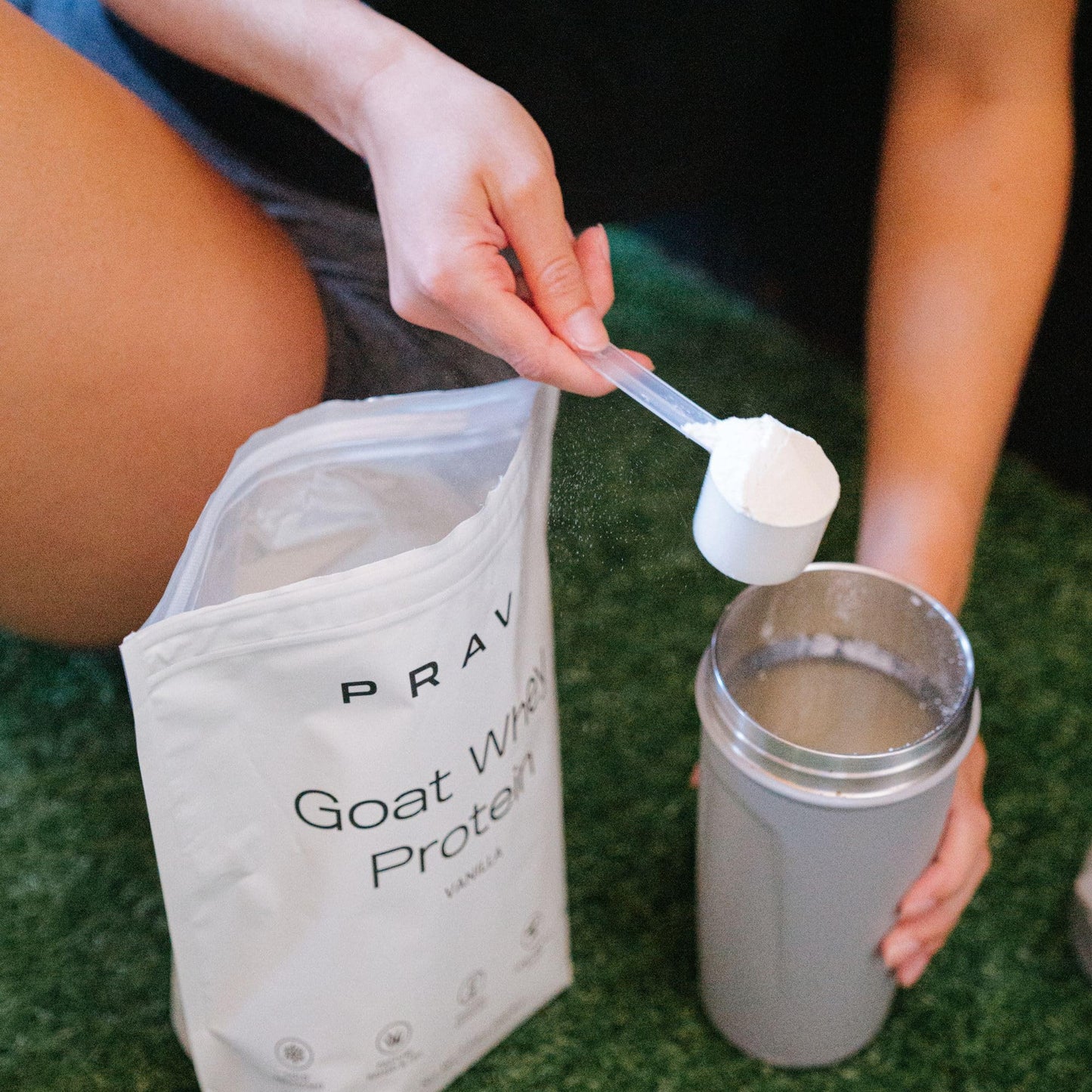 Pravi Nutrition Grass-Fed Pure Goat Whey Protein Powder - Vanilla Flavor, 17.6 oz