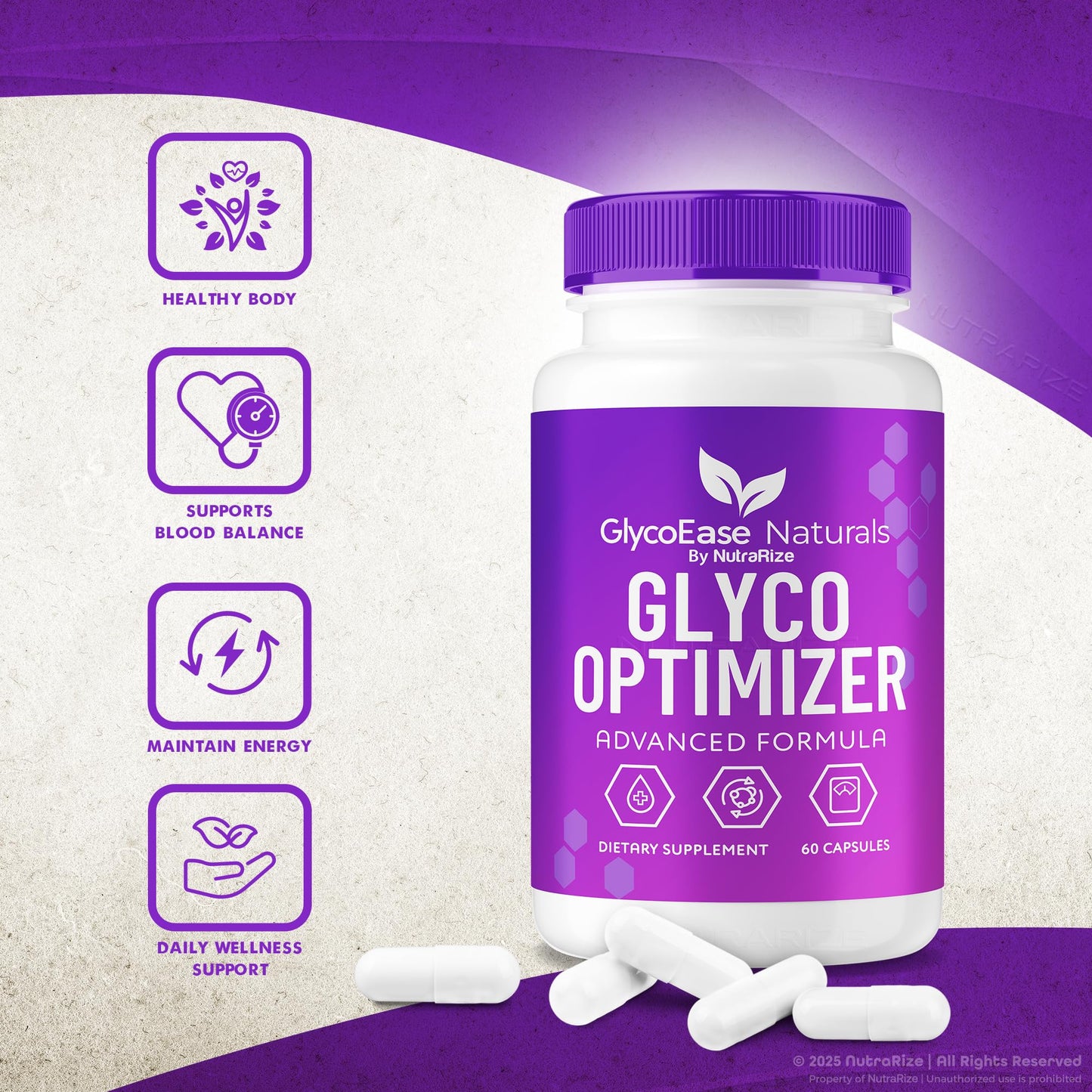 NutraRize GlycoEase Glyco Optimizer Capsules 60 Count
