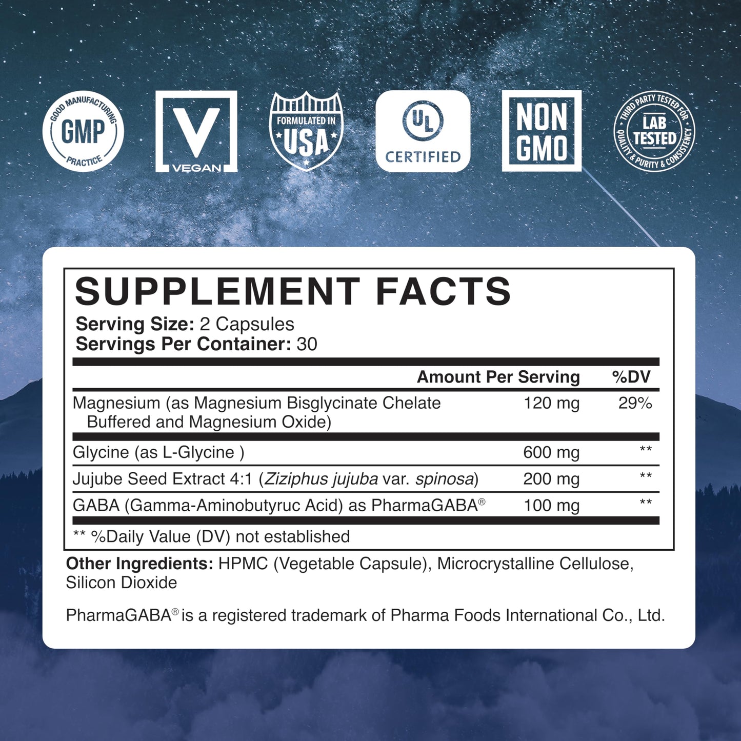Abundant Earth Natural Sleep Aid for Adults Minding Down Sleep Support Supplement Max Strength Deep Sleep Supplement Without Melatonin to Calm & Restore the Sleeping Cycle + Magnesium, GABA Capsules 60 Count
