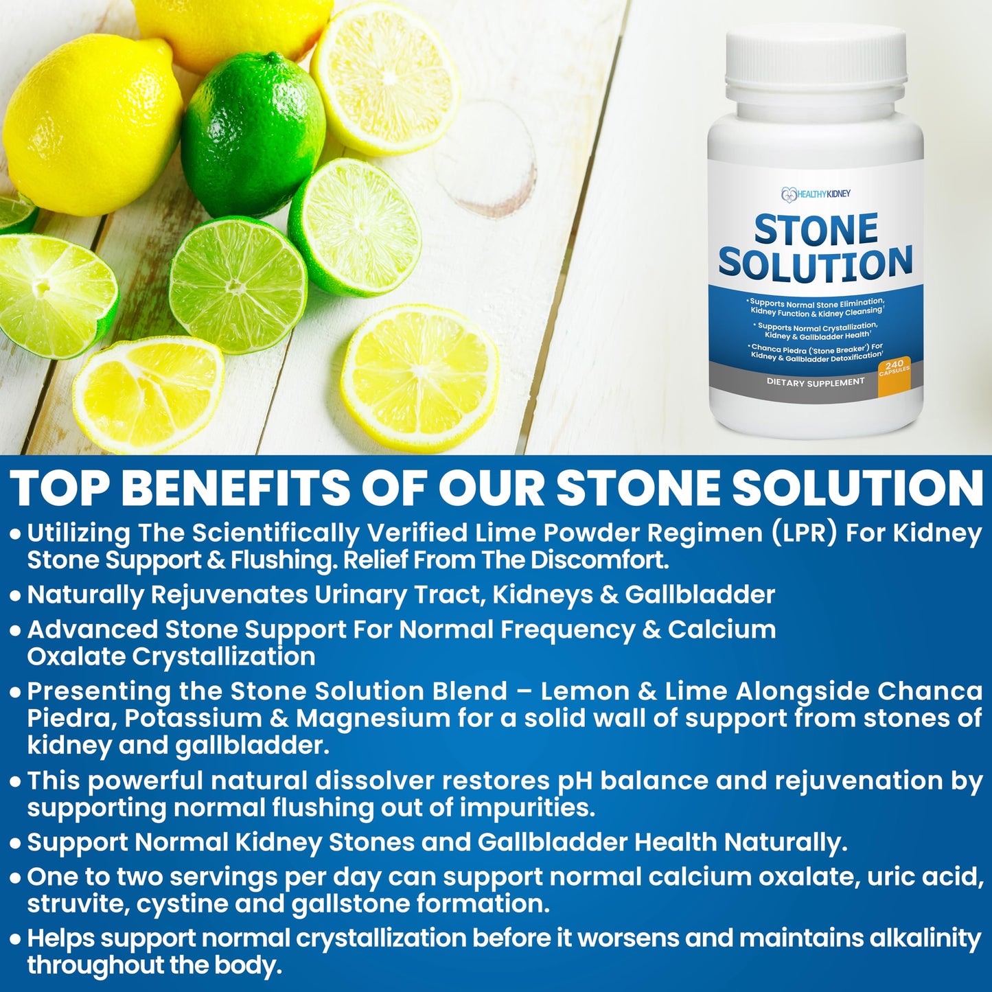 Kidney Restore Stone Solution Capsules, 240 Count