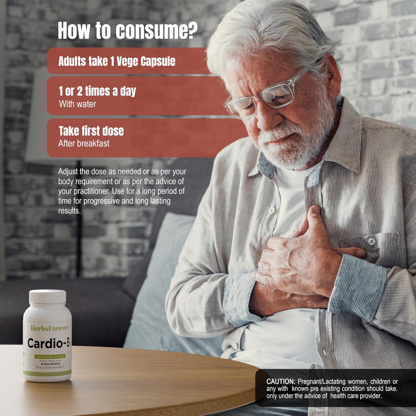 Herbsforever Cardio-B Ayurvedic Herbal Supplement Capsules 90 Count
