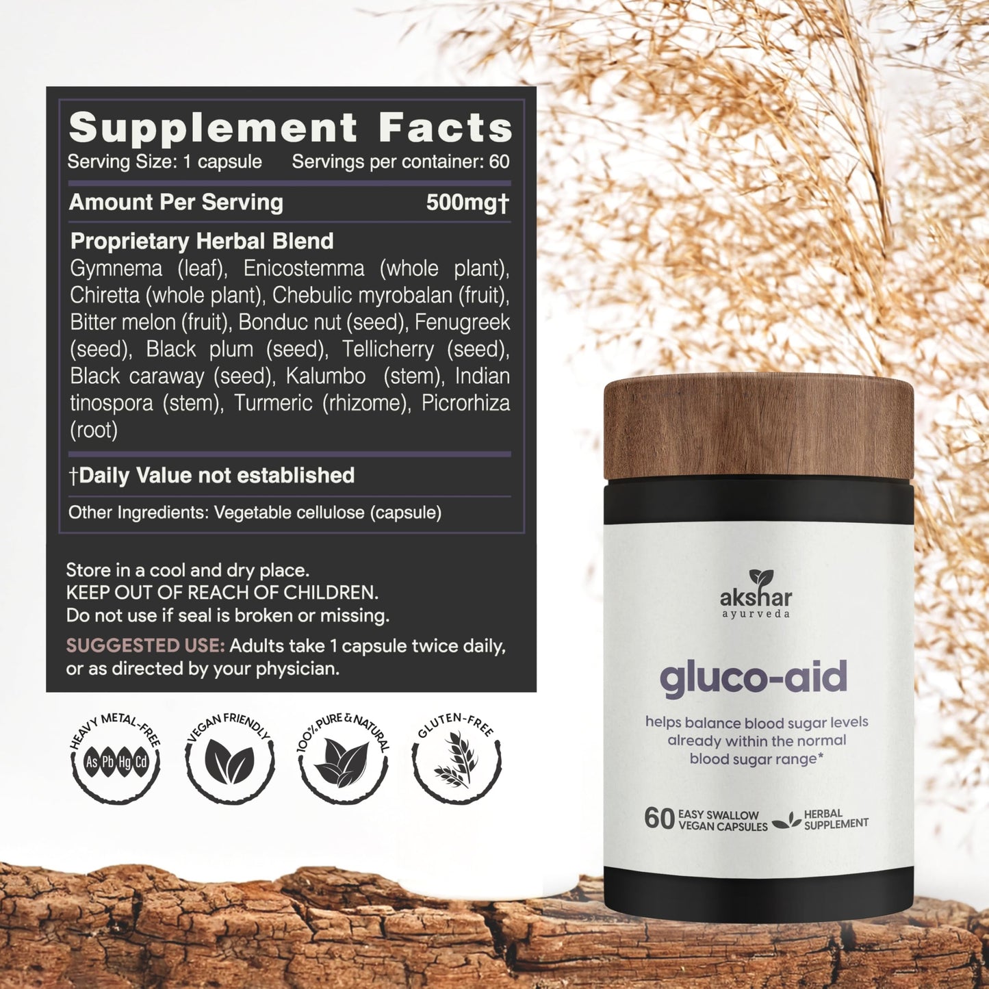 AKSHAR Gluco Support Supplement Capsule 60