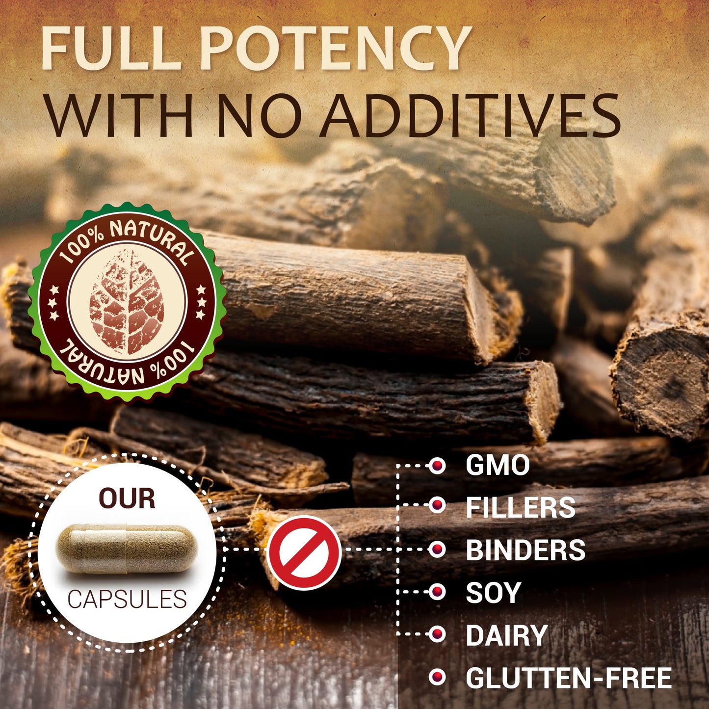 HERBALICIOUS Licorice Root Capsule 100 Count