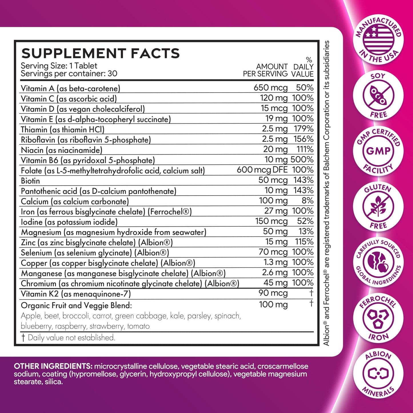 ILIVA Prenatal Vitamins for Women Tablet, 60 Tablets