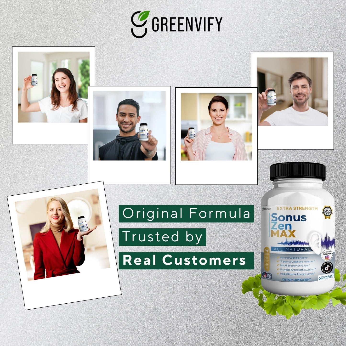GREENVIFY Sonus Zen MAX Dietary Supplement 60 Capsules