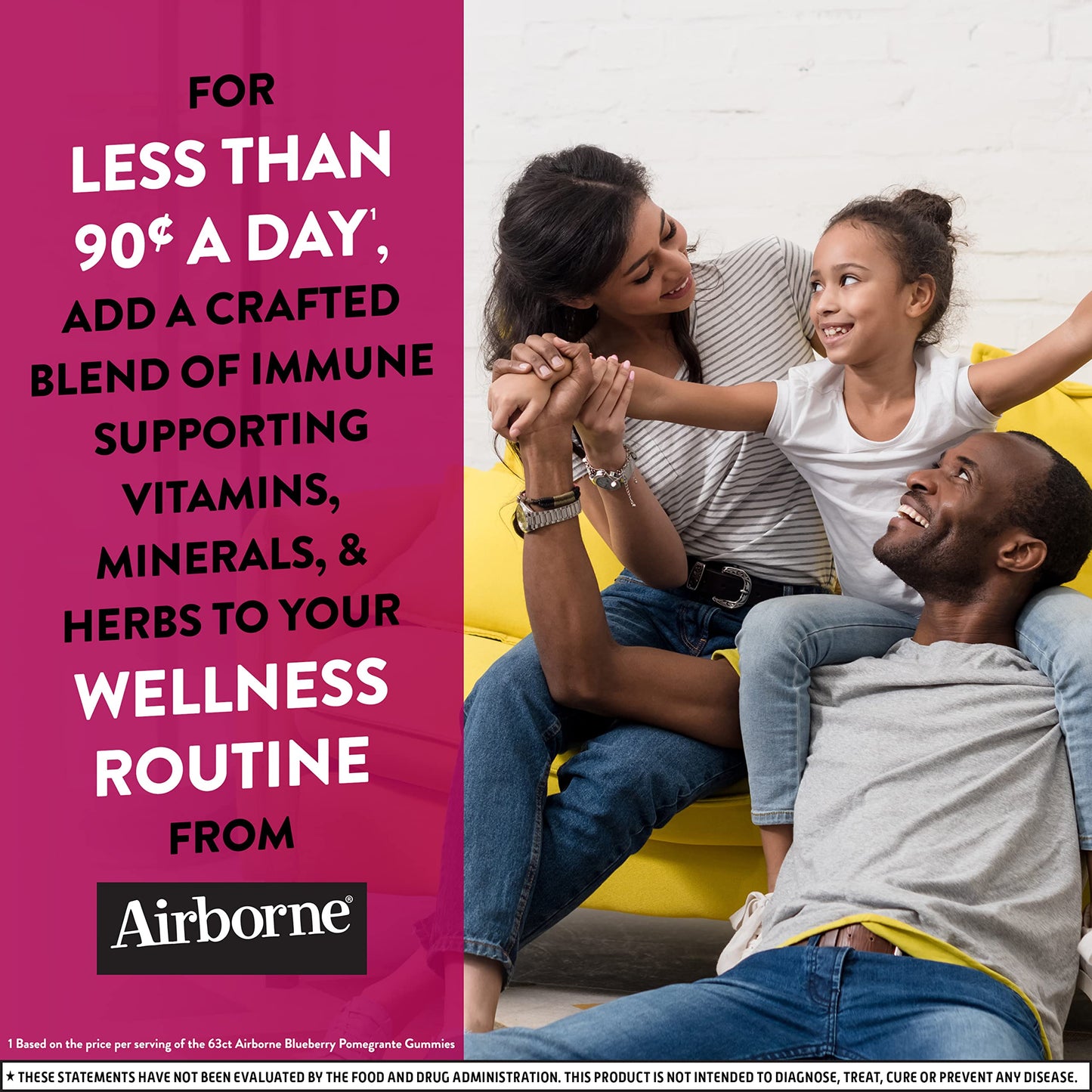 Airborne 750mg Vitamin C Gummies for Adults Immune Support 63 Gummies